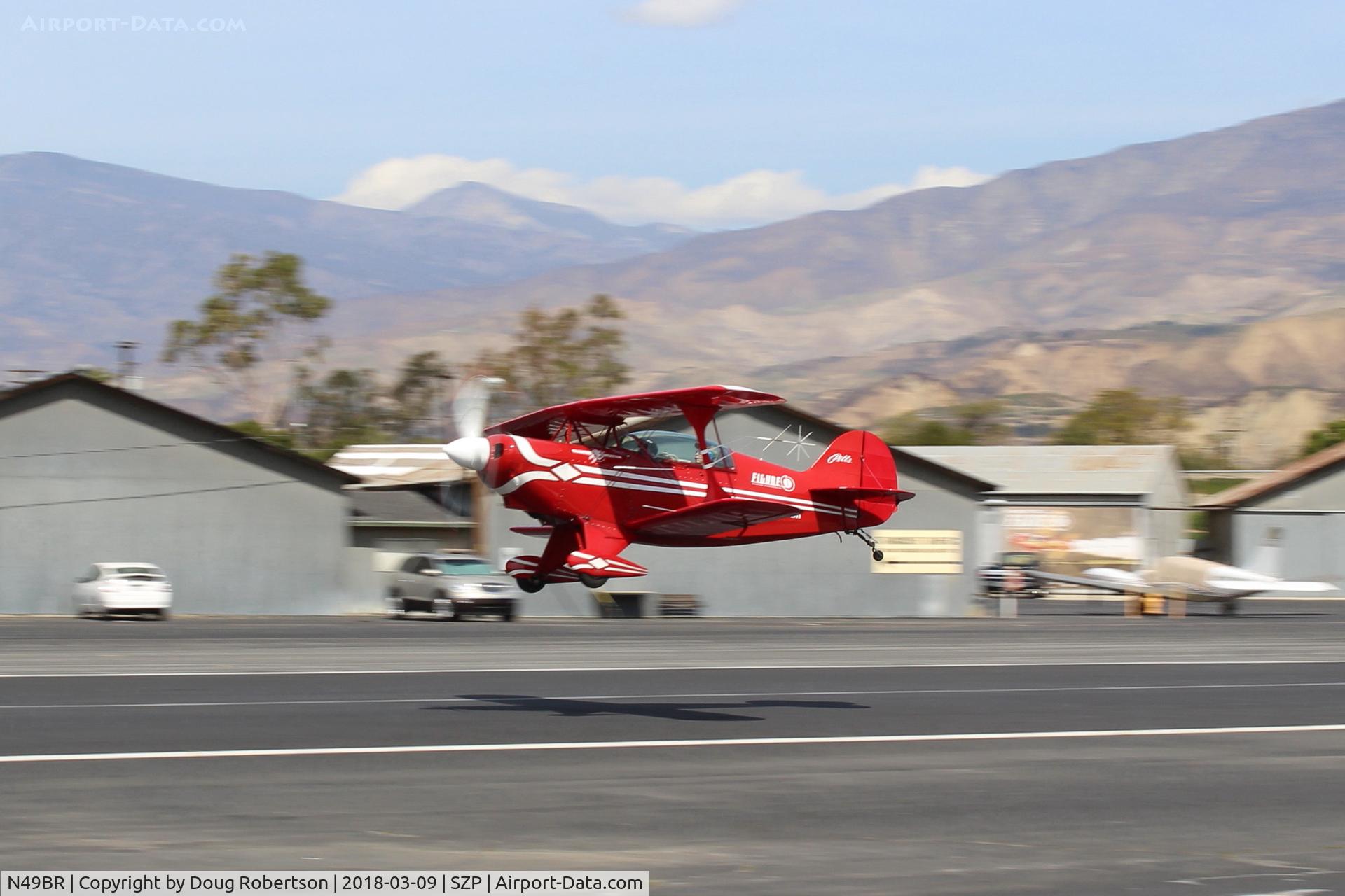 N49BR, Pitts S-2A Special C/N 2212, 1983 Aerotek PITTS S-2A SPECIAL, Lycoming AEIO-360 180 Hp, landing Rwy 22