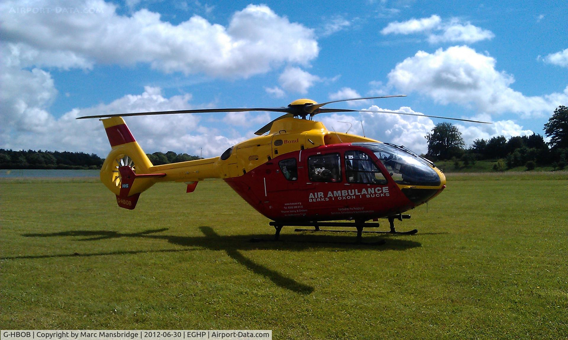 G-HBOB, 2008 Eurocopter EC-135T-2+ C/N 0664, Visiting Popham airfield EGHP