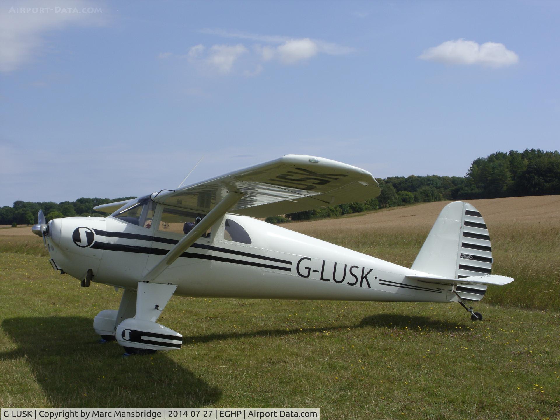 G-LUSK, 1947 Luscombe 8F Silvaire C/N 3795, Visiting Popham airfield EGHP