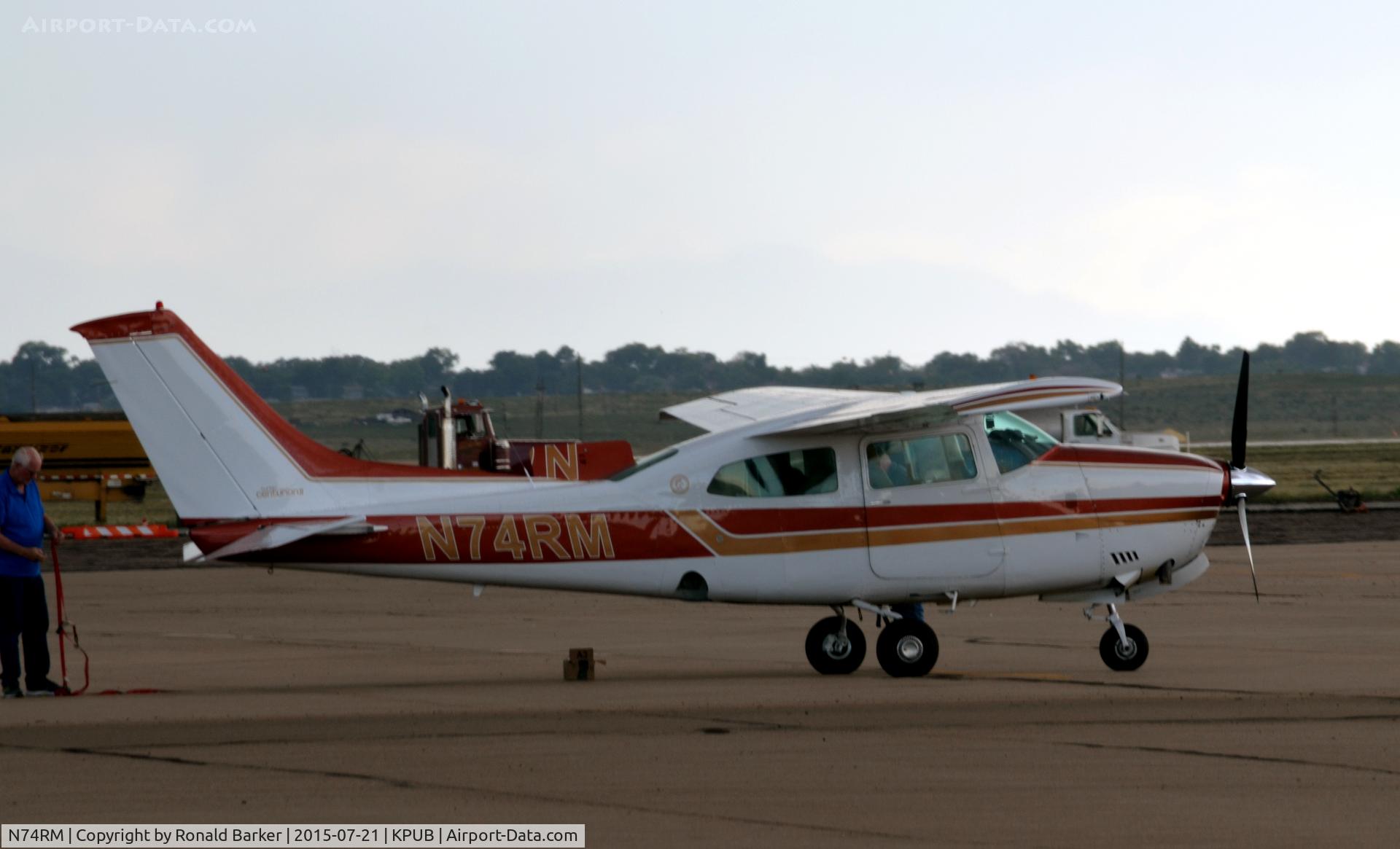 N74RM, 1976 Cessna T210M Turbo Centurion C/N 21061694, On the ramp Pueblo