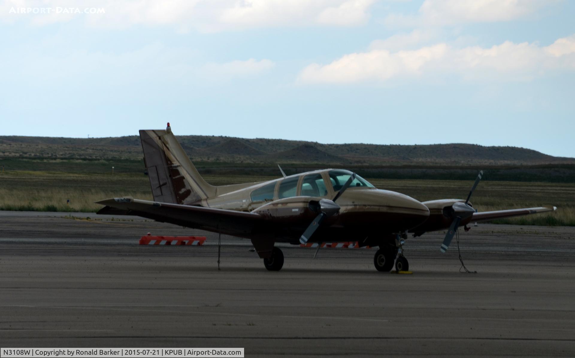 N3108W, 1974 Beech 95-B55 (T42A) Baron C/N TC-1702, On the ramp Pueblo