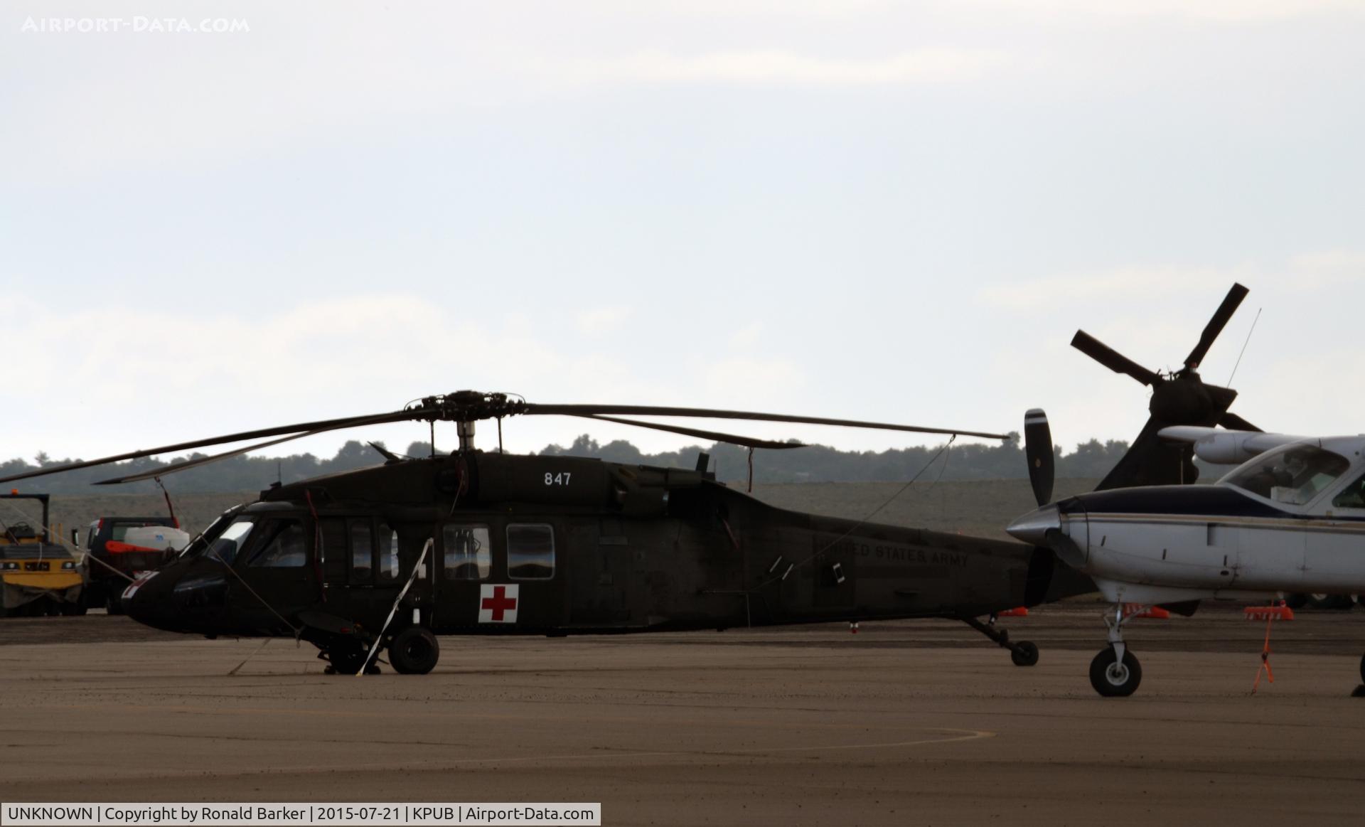 UNKNOWN, Helicopters Various C/N unknown, UH-60 number 847 on the ramp Pueblo