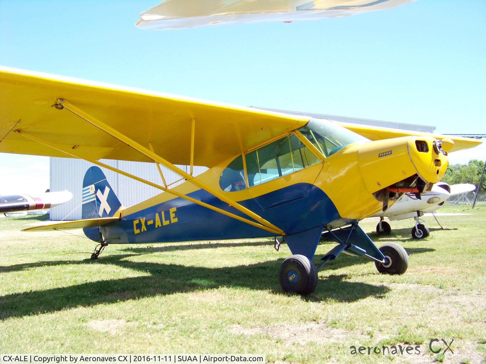CX-ALE, 1948 Piper PA-11 Cub Special Cub Special C/N 11-799, Registrado en 11/1948, con esquema original.