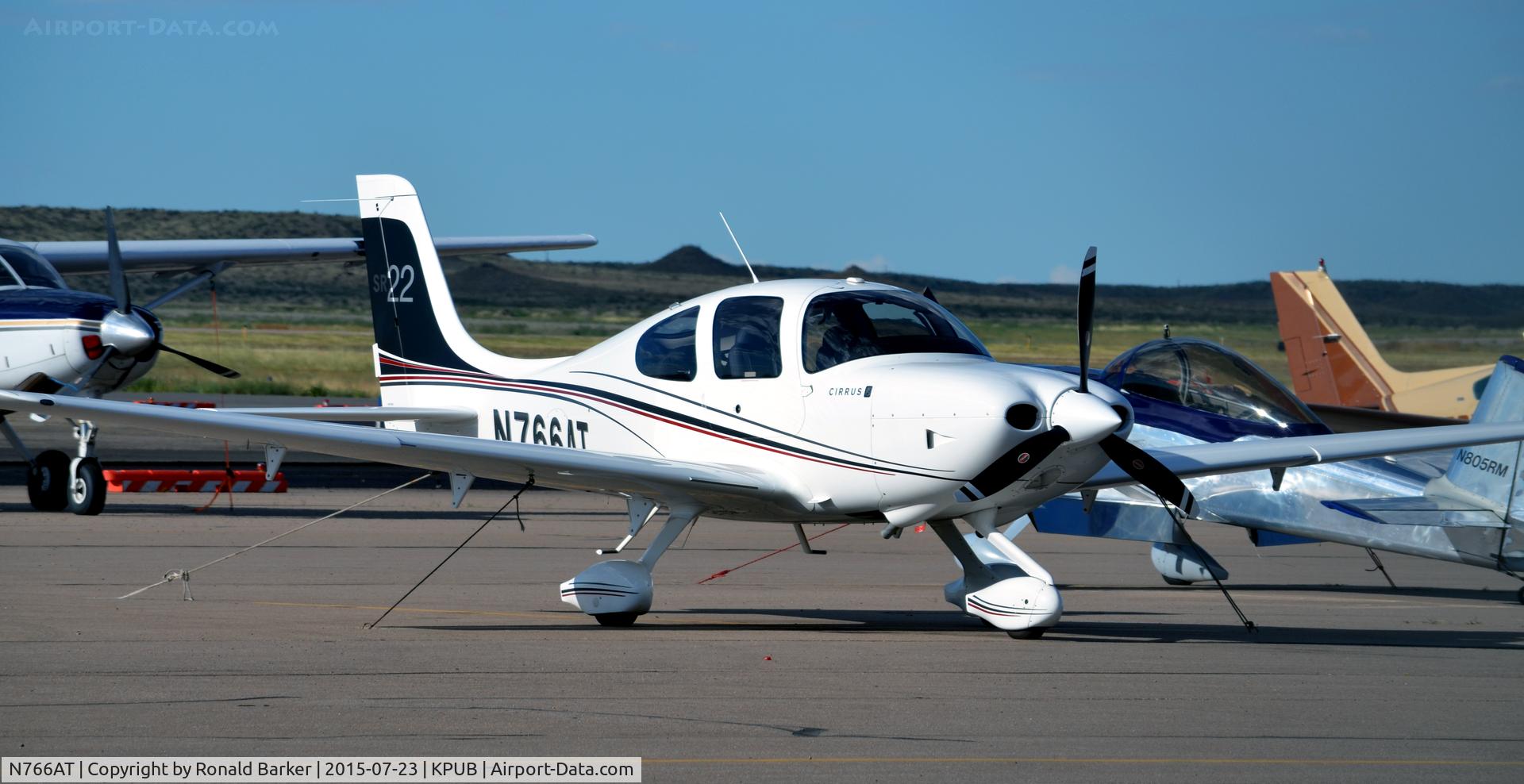 N766AT, Cirrus SR22 C/N 3766, On the ramp Pueblo