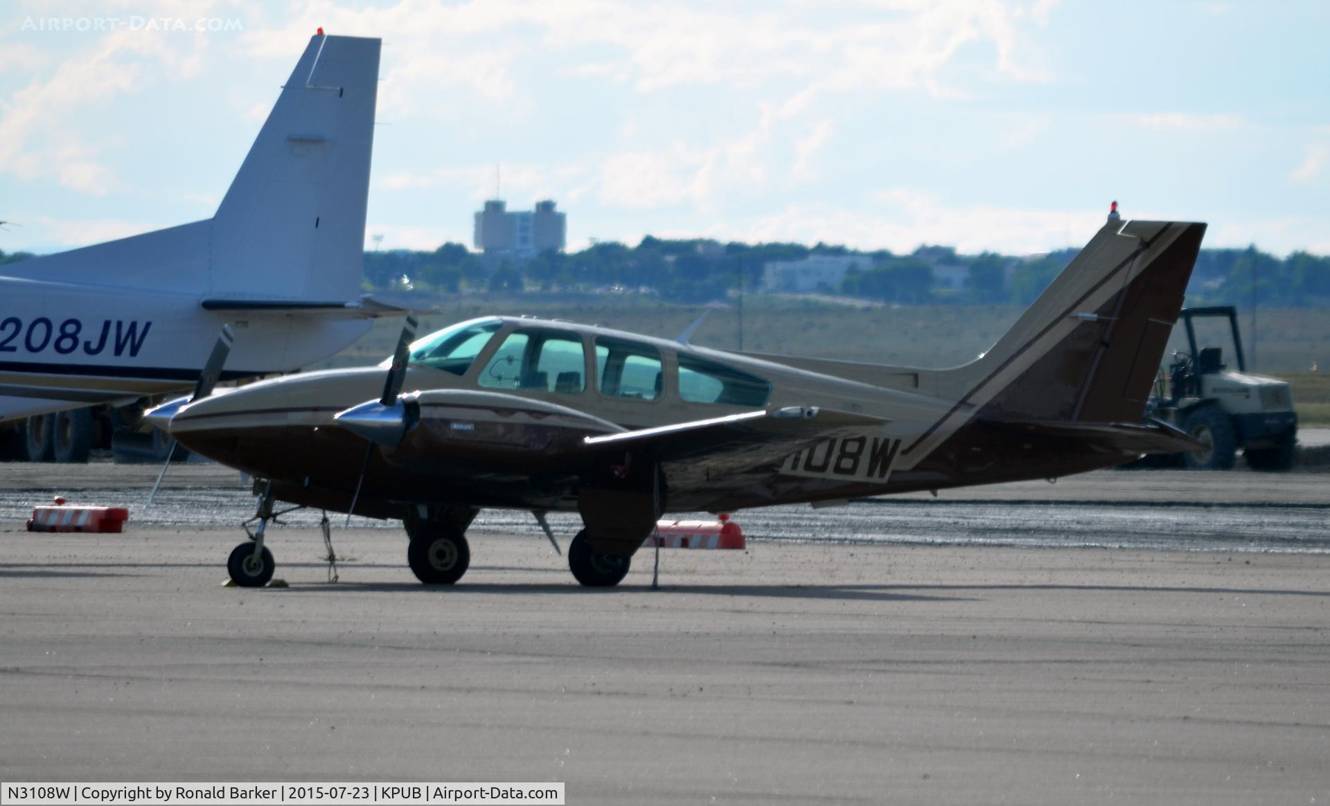 N3108W, 1974 Beech 95-B55 (T42A) Baron C/N TC-1702, On the ramp Pueblo
