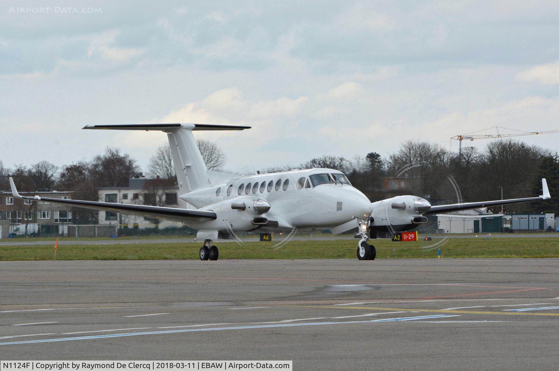 N1124F, 2018 Beechcraft B300 King Air 350i C/N FL-1124, New King Air just landed at Antwerp Airport.