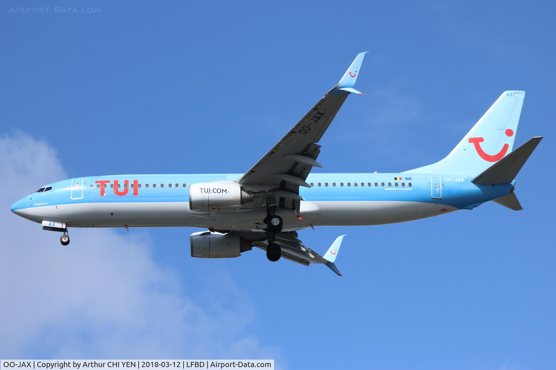 OO-JAX, 2010 Boeing 737-8K5 C/N 37238, From Fuerteventura.