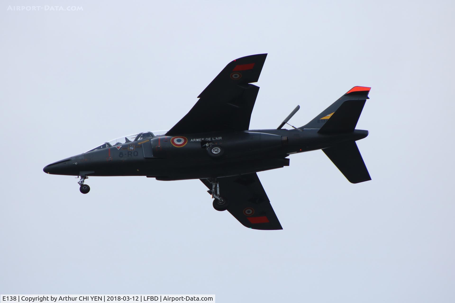 E138, Dassault-Dornier Alpha Jet E C/N E138, Alpha Jet final approach.