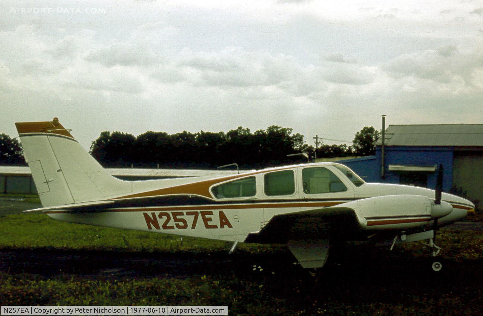 N257EA, 1964 Beech 95-B55 (T42A) Baron C/N TC-666, This Beech 58 Baron was seen in the Summer of 1977 at Spring Valley Airport, New York State. The airport closed in 1985.