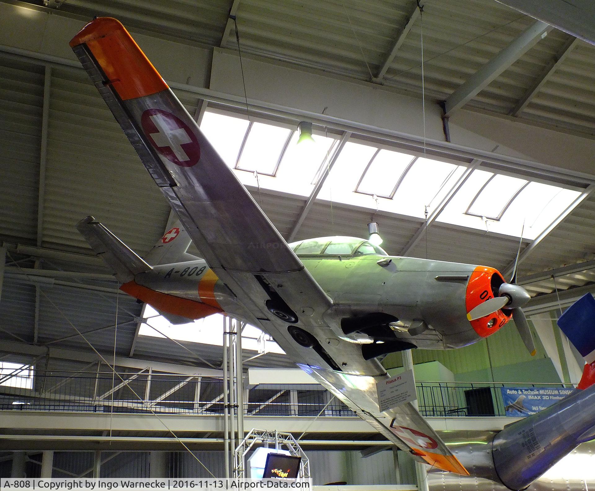 A-808, Pilatus P3-03 C/N 325-7, Pilatus P-3-03 at the Technik-Museum, Speyer