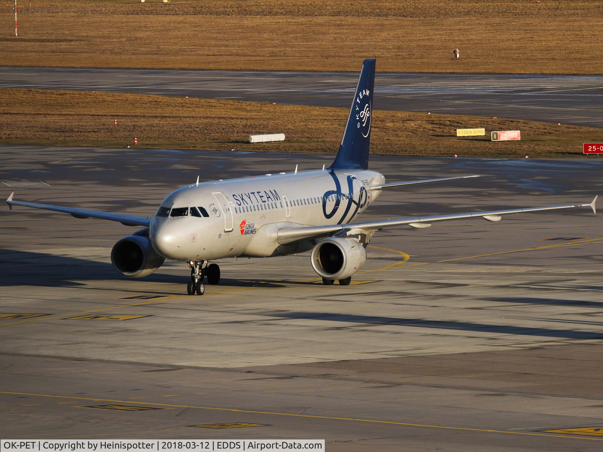 OK-PET, 2010 Airbus A319-112 C/N 4258, OK-PET at Stuttgart Airport.