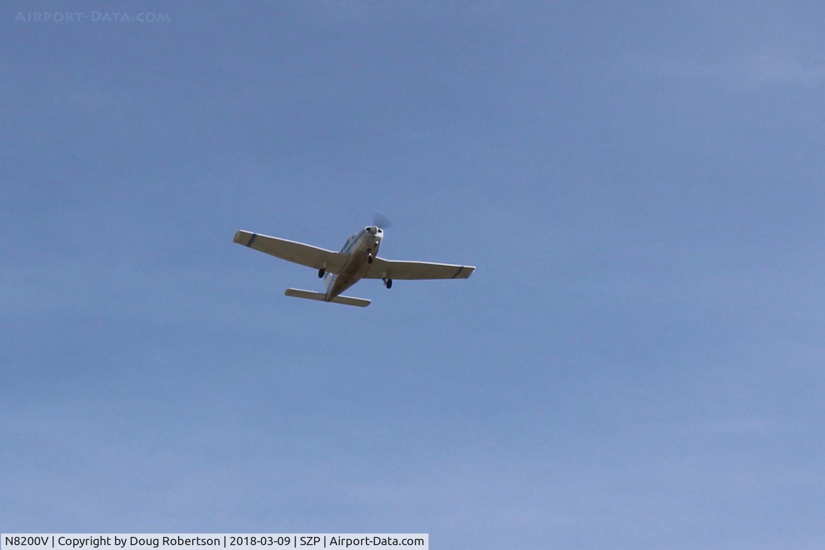 N8200V, 1980 Piper PA-28-161 Warrior II C/N 28-8016319, 1980 Piper PA-28-161 Warrior II, Lycoming O-320-D3G 160 Hp, takeoff climb Rwy 22