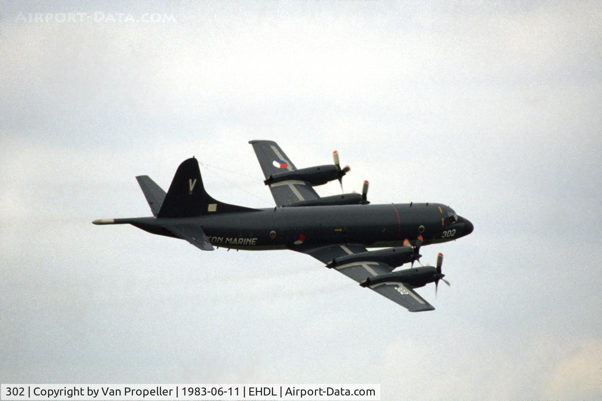 302, Lockheed P-3C Orion C/N 285E-5741, Marineluchtvaartdienst (MLD Netherlands Naval Aviation) Lockheed P-3C Orion display at Deelen Air Base Open Day 1983