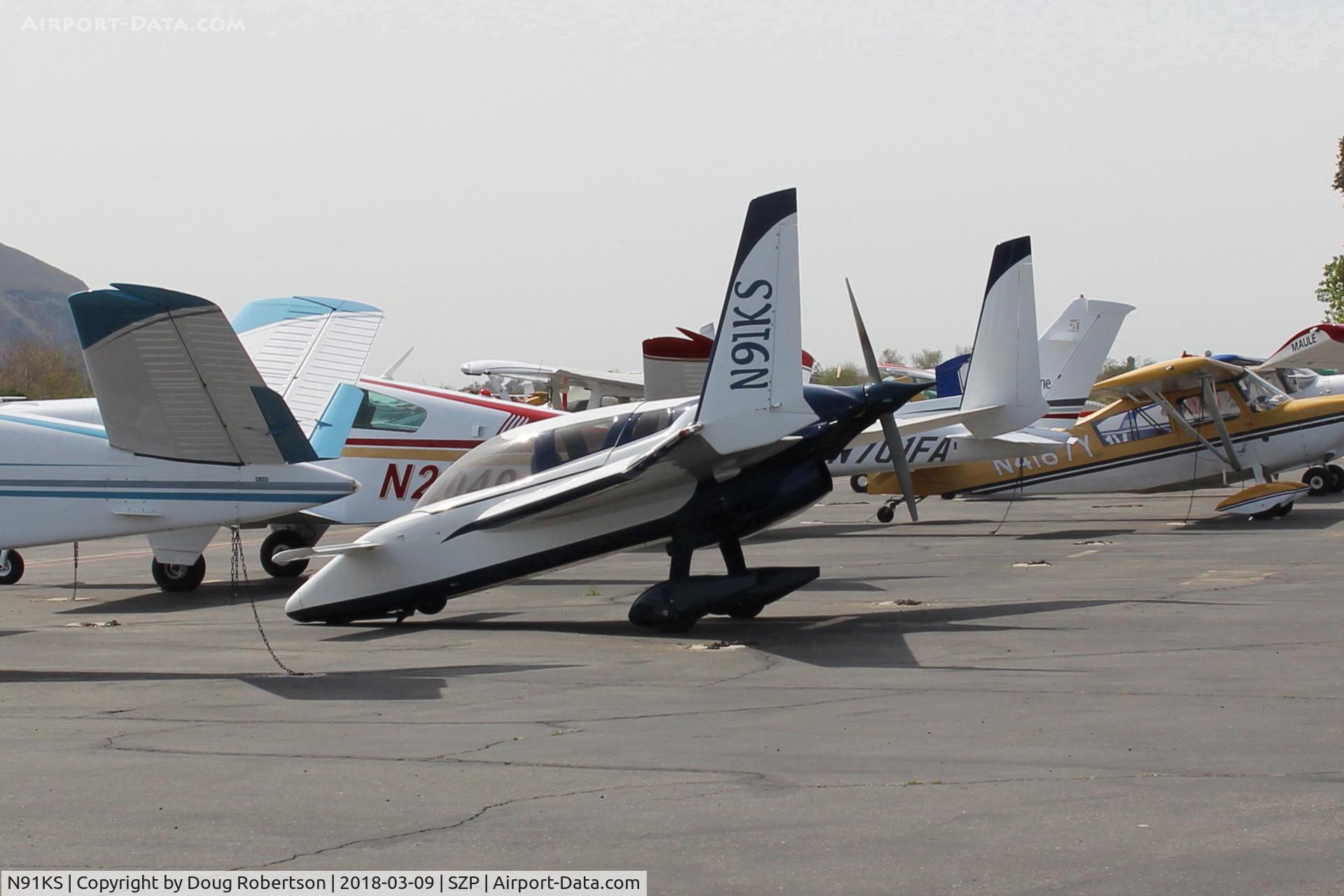 N91KS, 2004 Co-Z Cozy Mark IV C/N 0018, 2004 Spreuer COZY MK IV, Subaru pusher, 4 place, on transient ramp