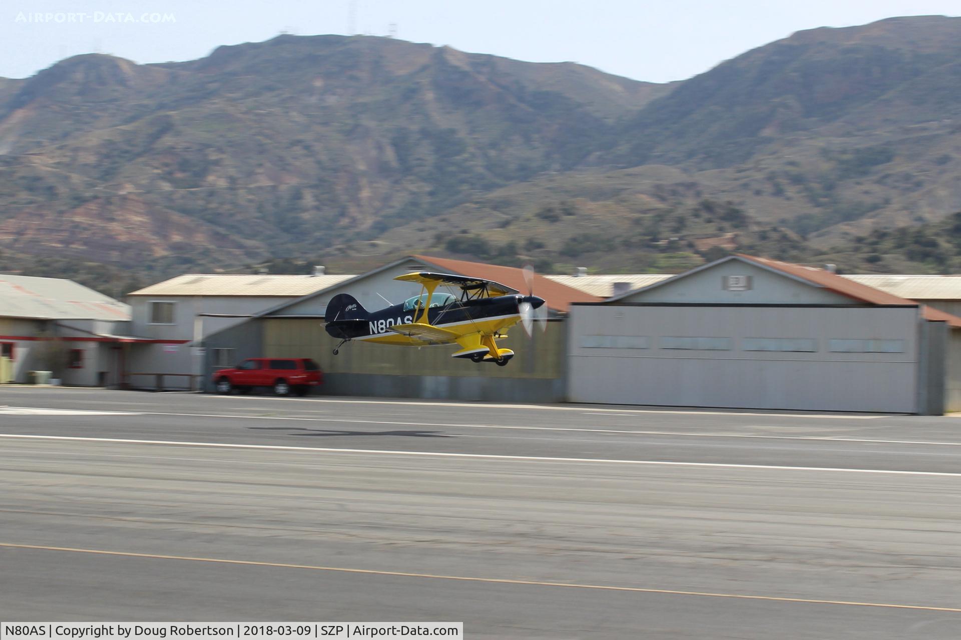 N80AS, 1992 Pitts S-2B Special C/N 5244, 1992 PITTS AEROBATICS S-2B SPECIAL, Lycoming AEIO-540-D4A5 260 Hp, on final Rwy 22