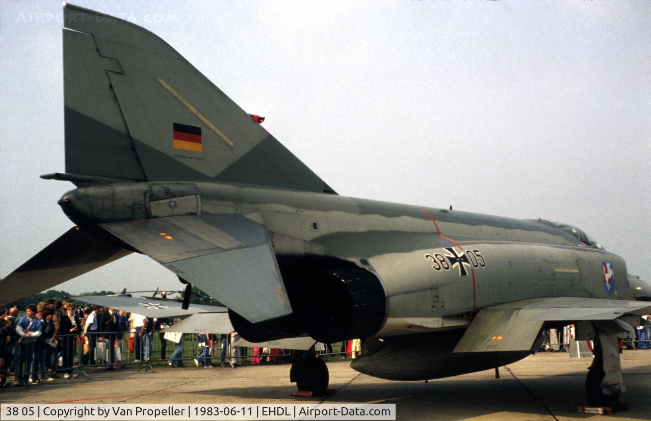 38 05, 1972 McDonnell Douglas F-4F Phantom II C/N 4619, Luftwaffe JaboG 36 F-4F Phantom II at Deelen Air Base Open Day 1983