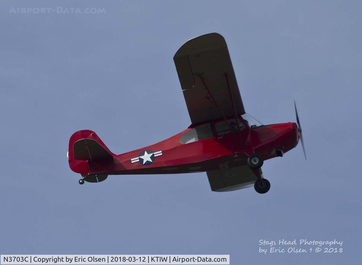 N3703C, Aeronca 7BCM C/N 7BCM-259, Aeronca over Tacoma Narrows Airport