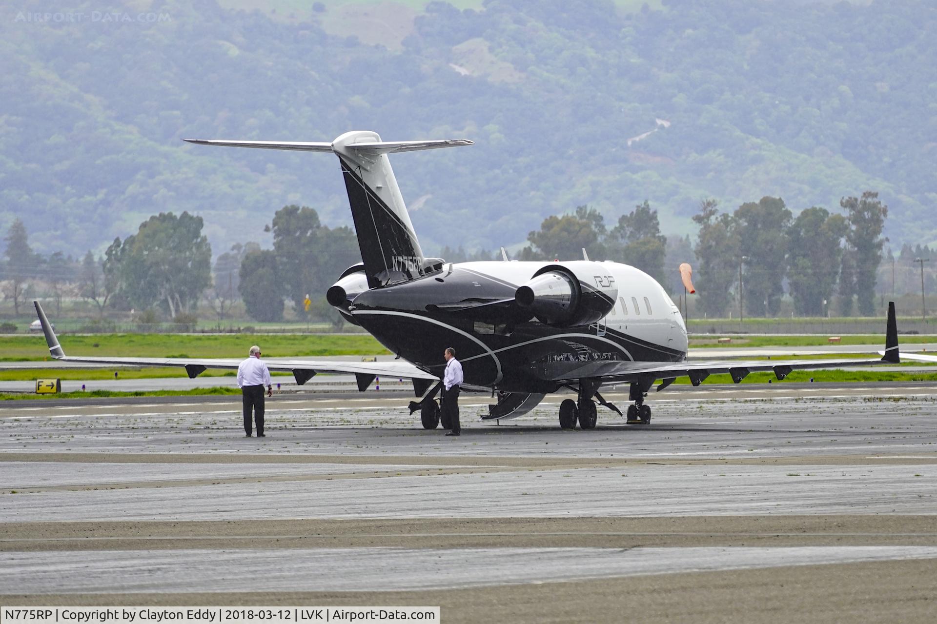 N775RP, 2009 Bombardier Challenger 605 (CL-600-2B16) C/N 5821, Livermore Airport California 2018.
