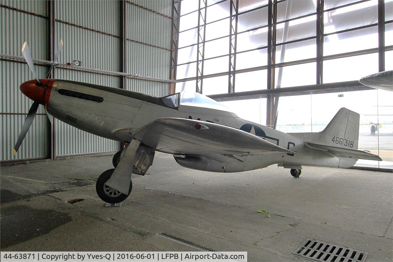 44-63871, 1944 North American P-51D Mustang C/N 122-31597 (N9722F), North American P-51D Mustang, Air & Space Museum Paris-Le Bourget (LFPB)