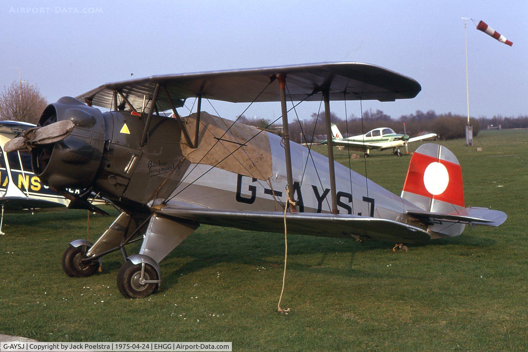 G-AYSJ, 1938 Bucker Bu-133C Jungmeister C/N 38, Bu-133 at Groningen airport