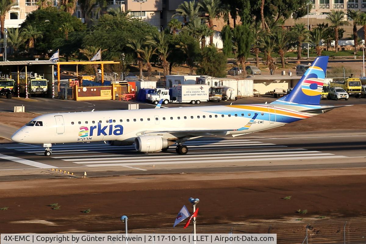 4X-EMC, 2016 Embraer 195AR (ERJ-190-200 IGW) C/N 19000713, Early morning arrival from TLV