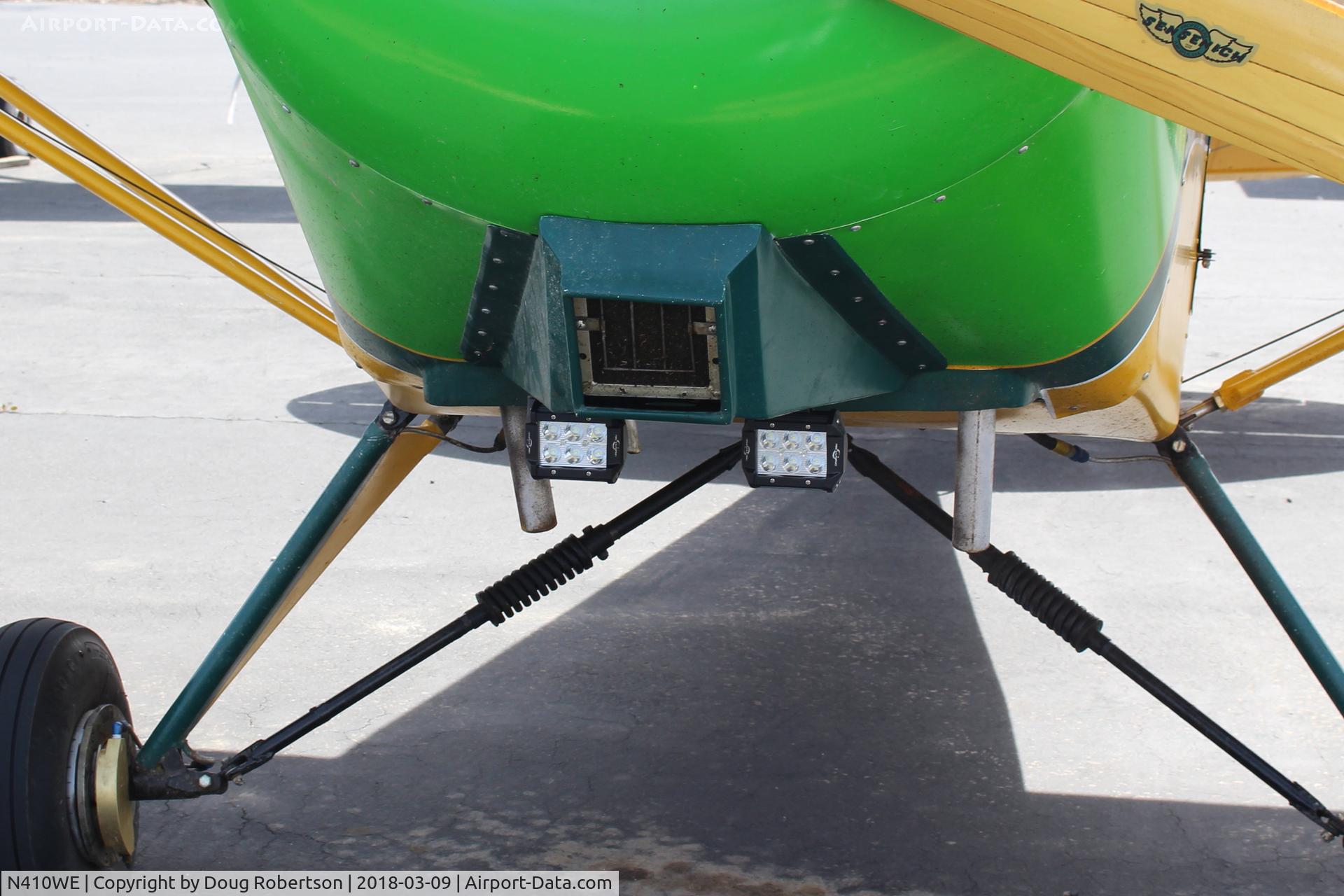 N410WE, 2015 Wag Aero Wag-A-Bond C/N 1839, 2015 Coley/Russell WAG-A-BOND, Continental O-200A 100 Hp, landing lights closeup