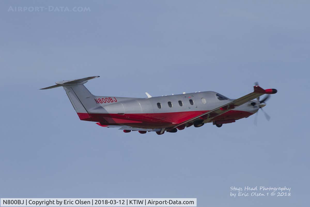 N800BJ, 2017 Pilatus PC-12/47E C/N 1678, Pilatus just after take off.