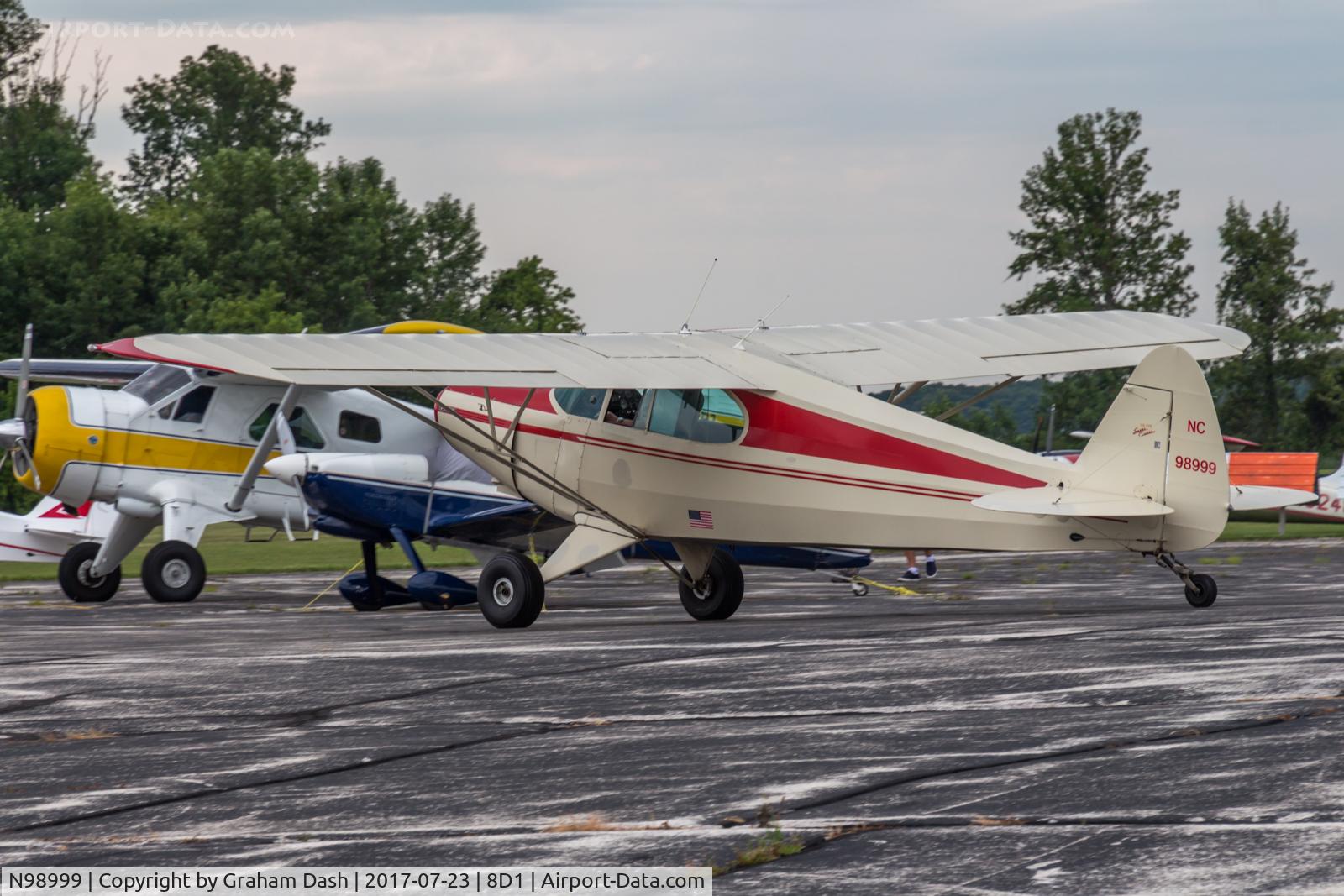 N98999, 1946 Piper PA-12 Super Cruiser C/N 12-360, Piper PA-12 N98999 at New Holstein, WI.