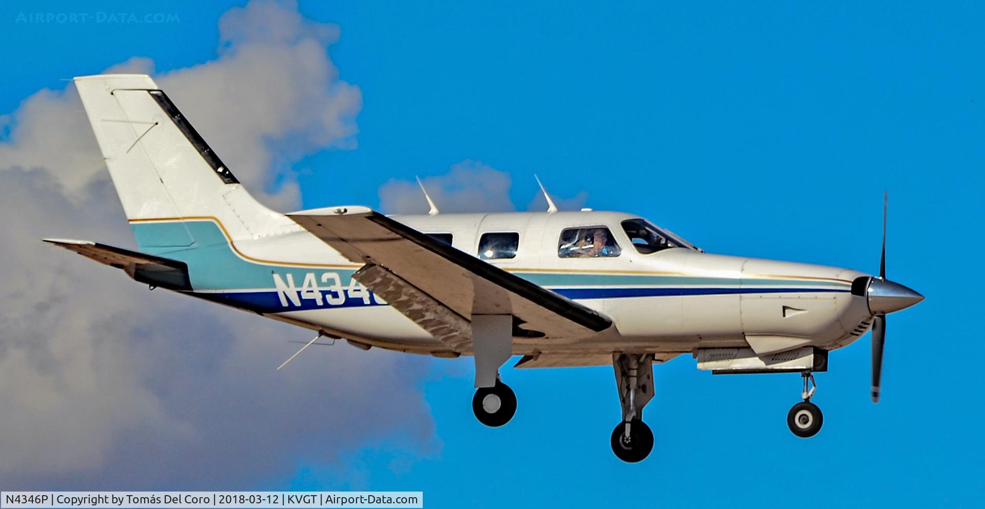 N4346P, 1984 Piper PA-46-310P Malibu C/N 46-8408040, N4346P 1984 PIPER PA-46-310P Malibu s/n 46-8408040 
North Las Vegas Airport (IATA: VGT, ICAO: KVGT, FAA LID: VGT) March 12, 2018
Photo: Tomás Del Coro