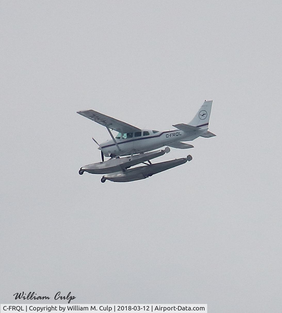 C-FRQL, 1968 Cessna U206C Super Skywagon C/N U2061199, Was seen flying over Peace Valley Park, New Britain Pa.