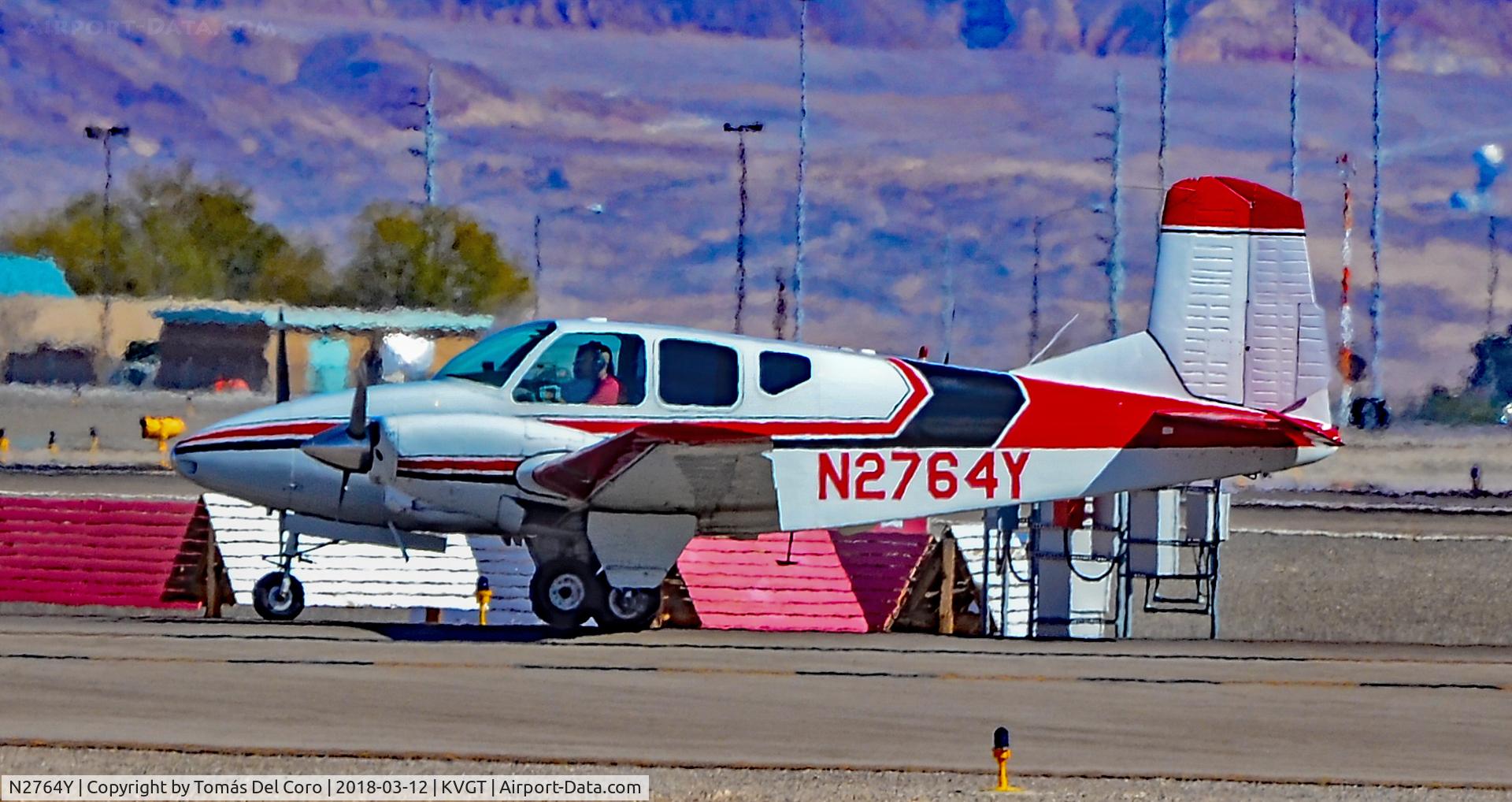 N2764Y, 1958 Beech 95 C/N TD-128, N2764Y 1958 BEECH 95 s/n TD-128 
North Las Vegas Airport (IATA: VGT, ICAO: KVGT, FAA LID: VGT) March 12, 2018
Photo: Tomás Del Coro