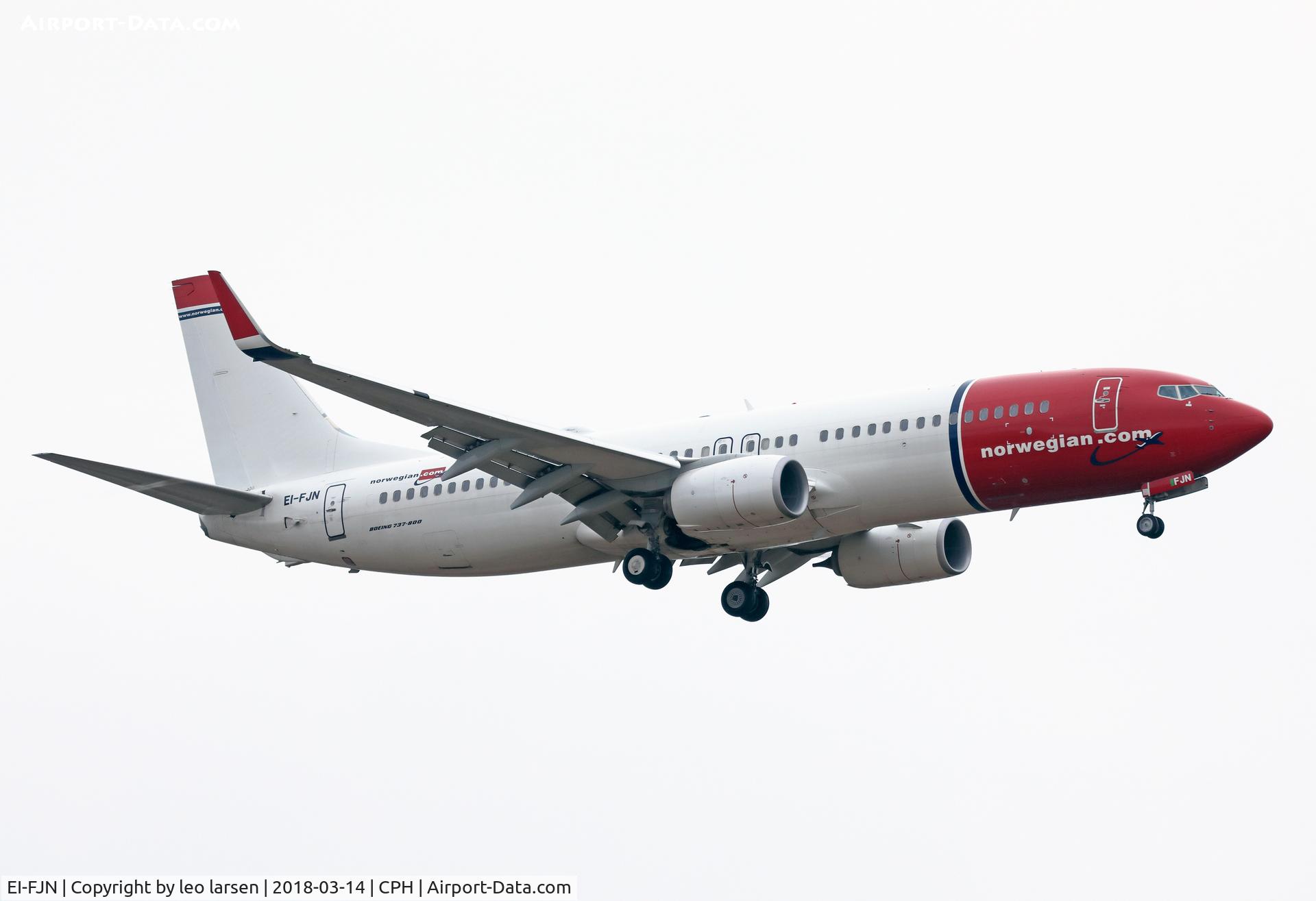 EI-FJN, 2016 Boeing 737-8JP C/N 41152, Copenhagen 14.3.2018 app to R-04L