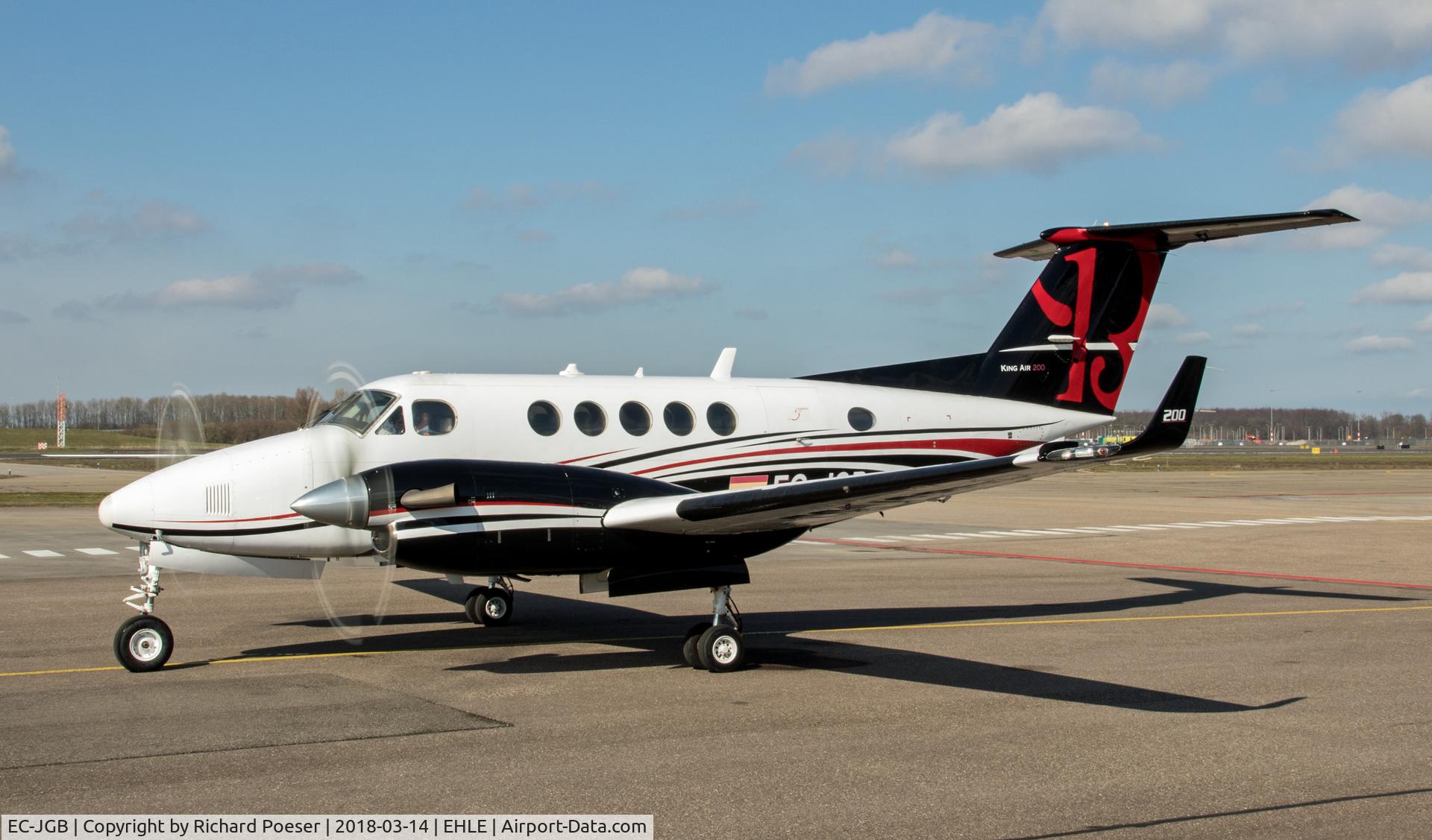 EC-JGB, 1994 Beech B200 King Air C/N BB-1478, Delivery flight to Lelystad.