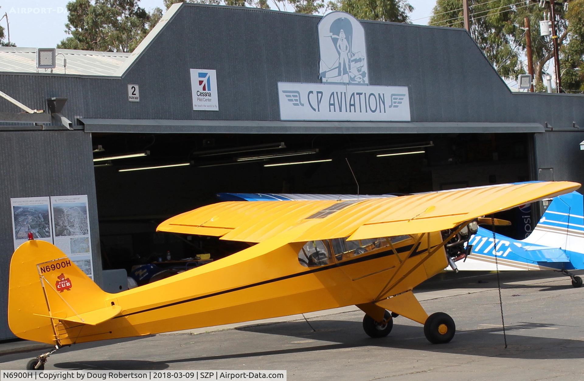 N6900H, 1946 Piper J3C-65 Cub Cub C/N 20129, 1946 Piper J3C-65 CUB, Lycoming O-290 135 Hp big upgrade by STC, at CP Aviation