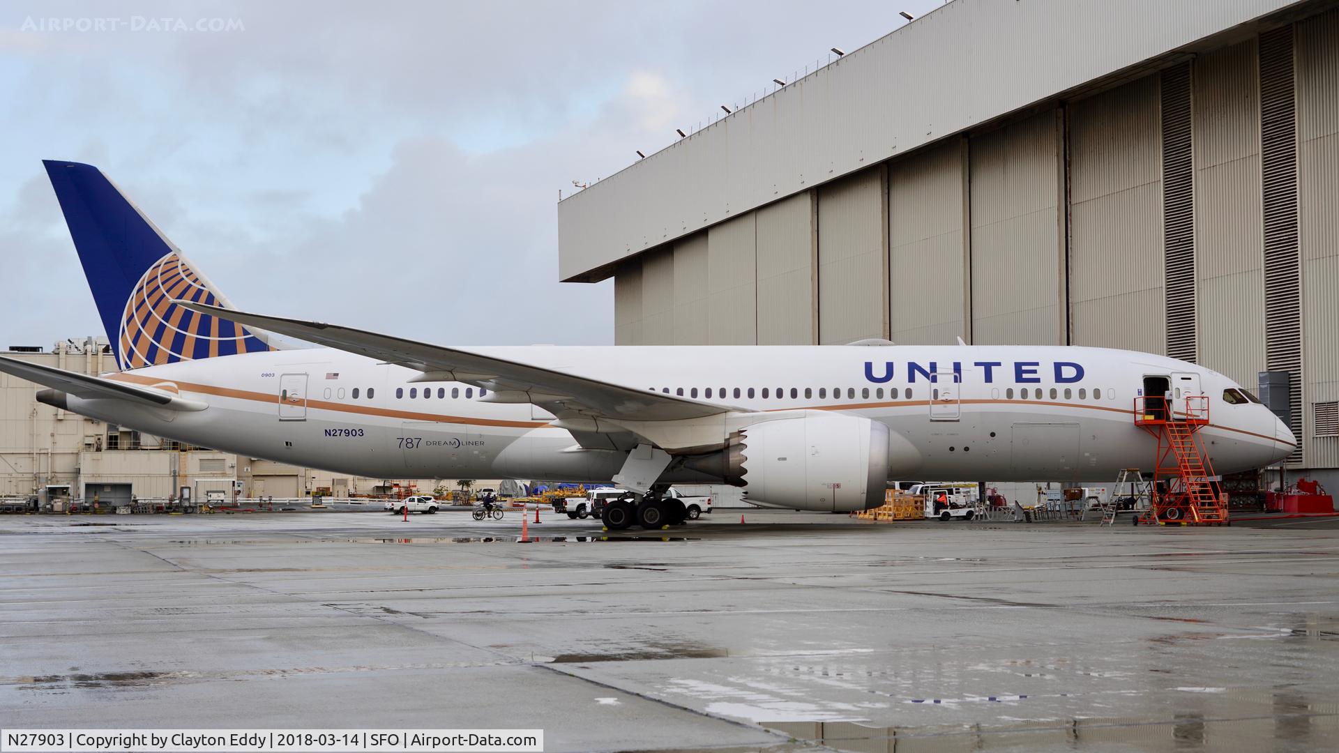 N27903, 2012 Boeing 787-8 Dreamliner C/N 34823, SFO 2018.