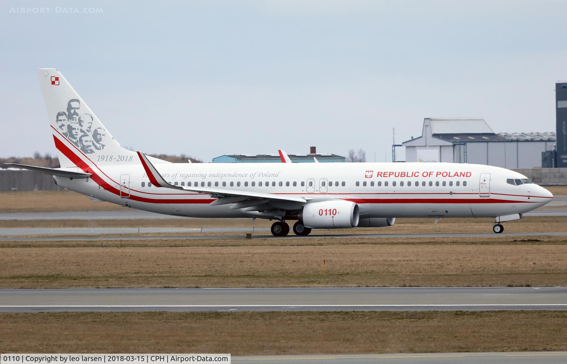 0110, 2017 Boeing 737-86X C/N 61358, Copenhagen 15.3.2018