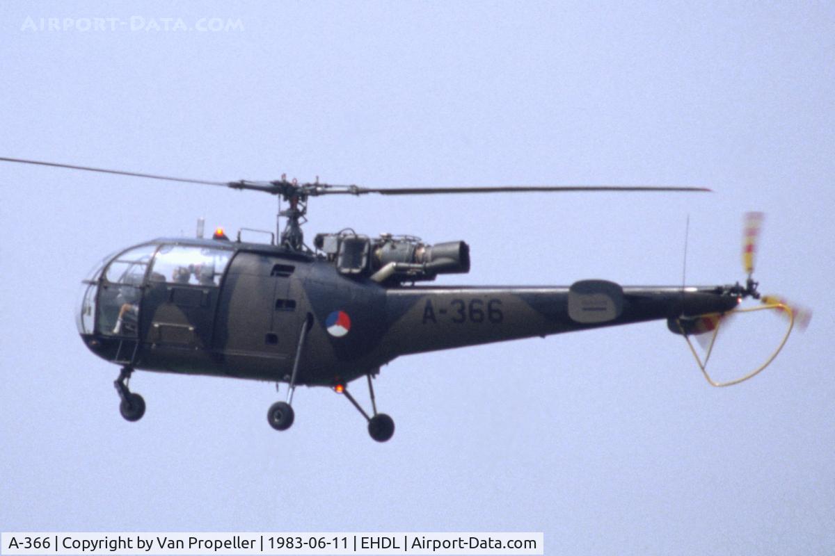 A-366, Sud Aviation SE-3160 Alouette III C/N 1366, Alouette III helicopter of the Royal Netherlands Air Force at Deelen Air Base Open Day 1983
