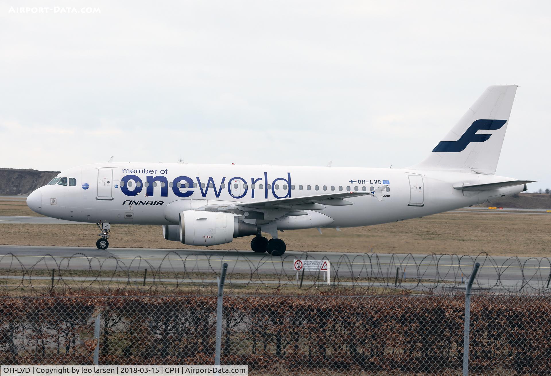 OH-LVD, 2000 Airbus A319-112 C/N 1352, Copenhagen 15.3.2018