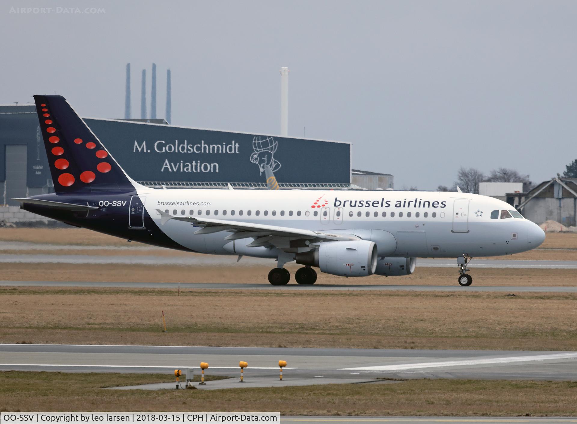 OO-SSV, 2004 Airbus A319-111 C/N 2196, Copenhagen 15.3.2018