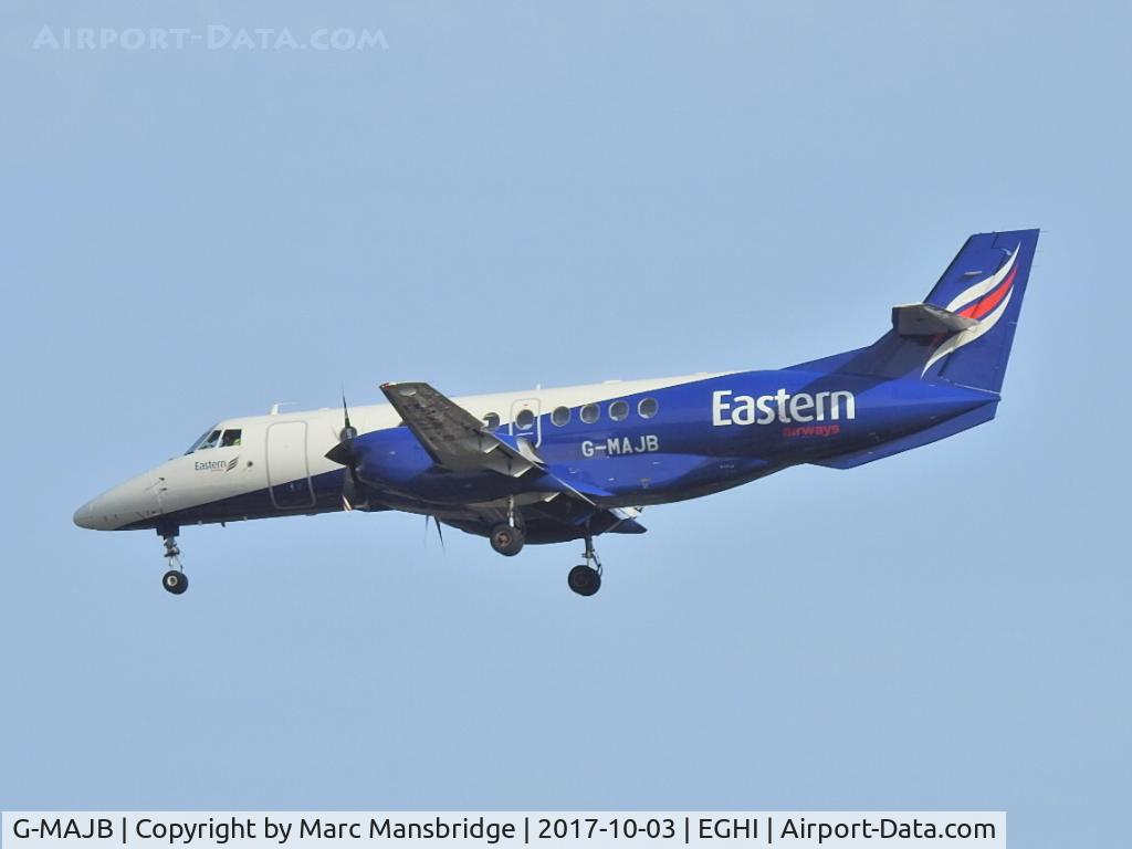 G-MAJB, 1993 British Aerospace Jetstream 41 C/N 41018, Landing runway 02 at Southampton airport EGHI