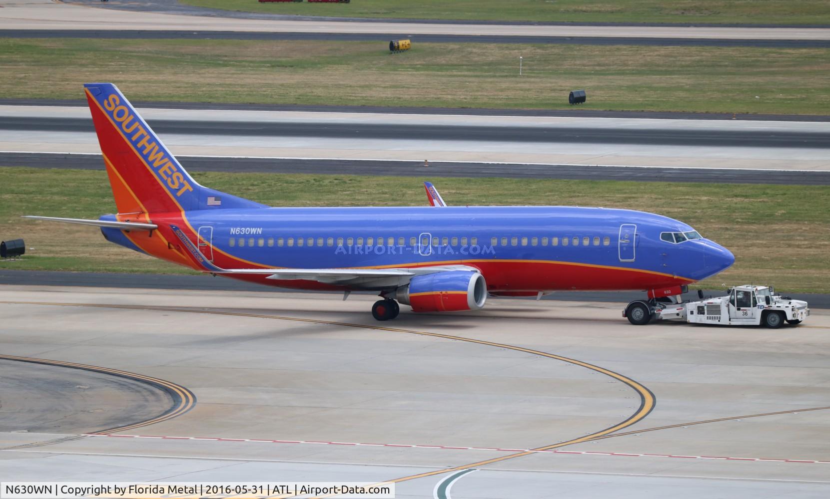 N630WN, 1996 Boeing 737-3H4 C/N 27705, Southwest