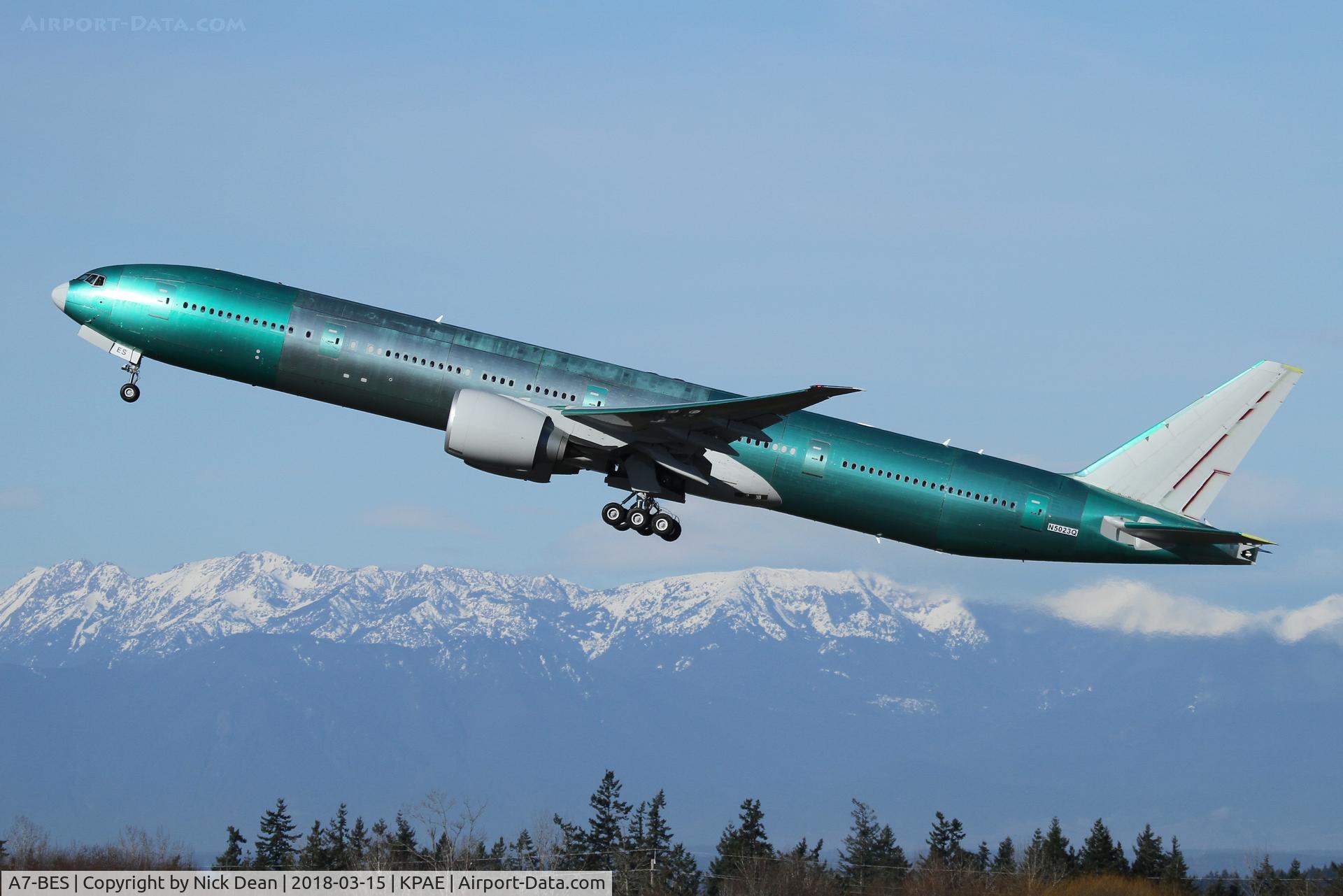 A7-BES, 2018 Boeing 777-3DZ/ER C/N 64089, KPAE/PAE