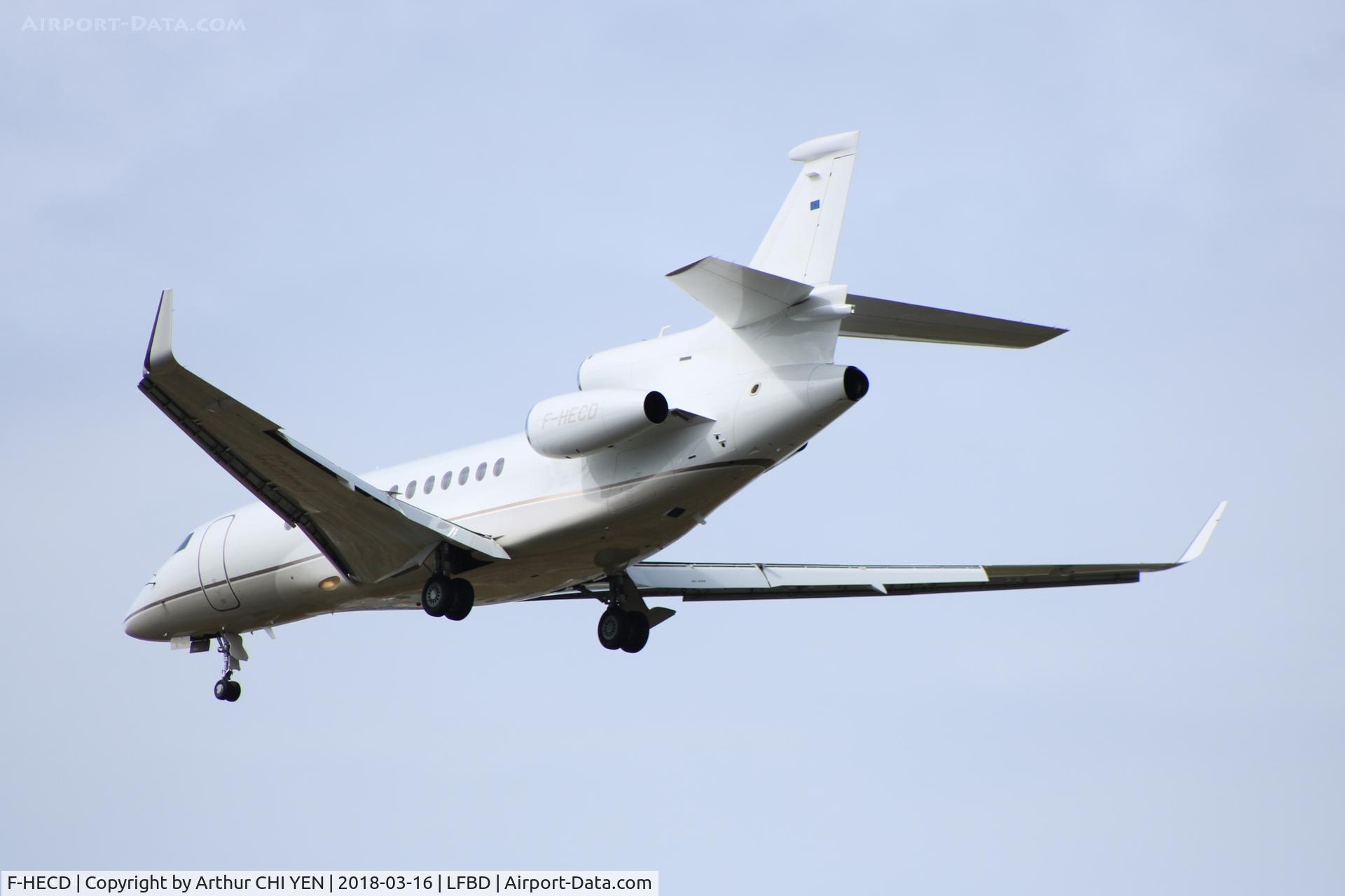 F-HECD, 2011 Dassault Falcon 7X C/N 134, Dassault F7X at Bordeaux.