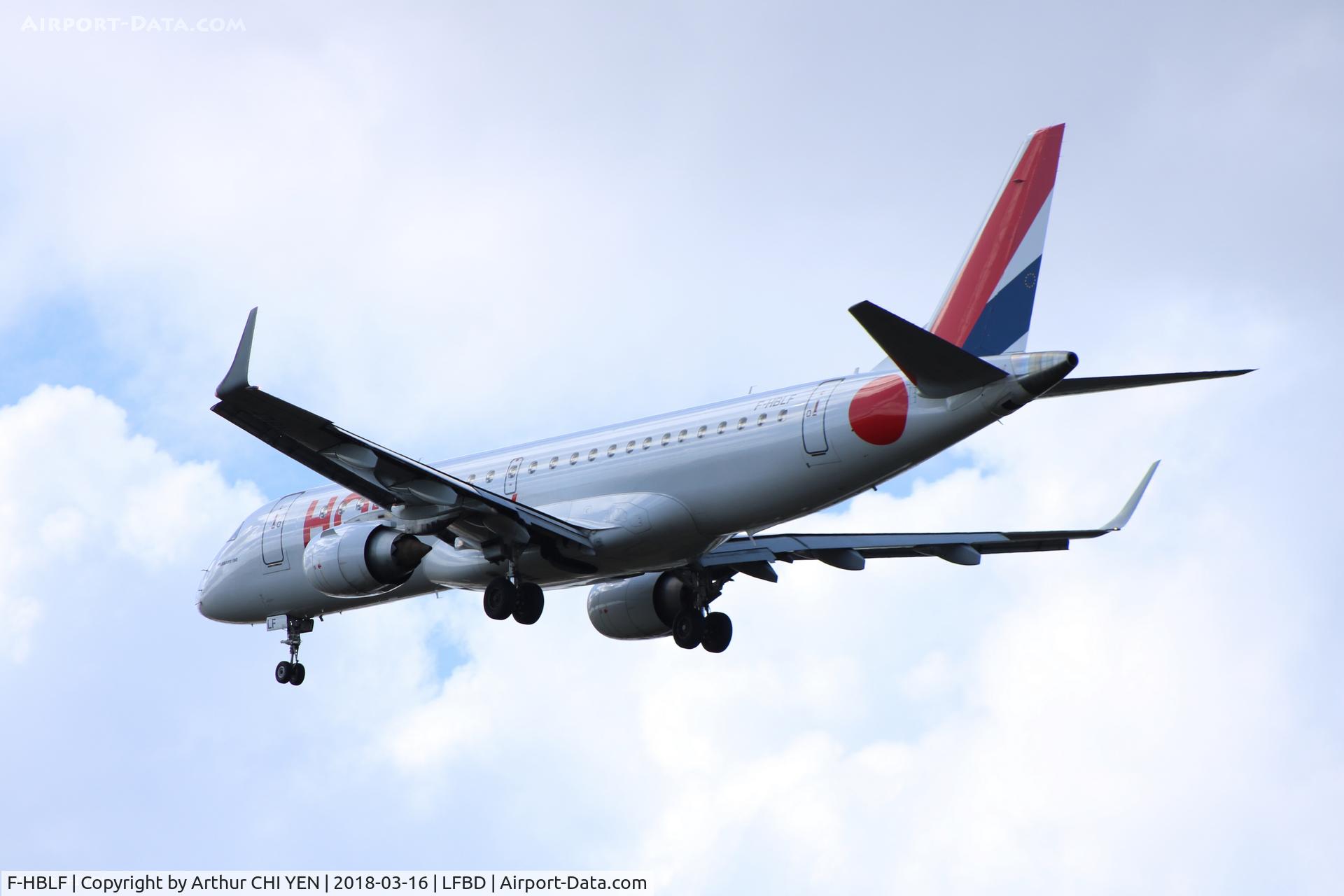 F-HBLF, 2008 Embraer 190AR (ERJ-190-100IGW) C/N 19000158, From Nice