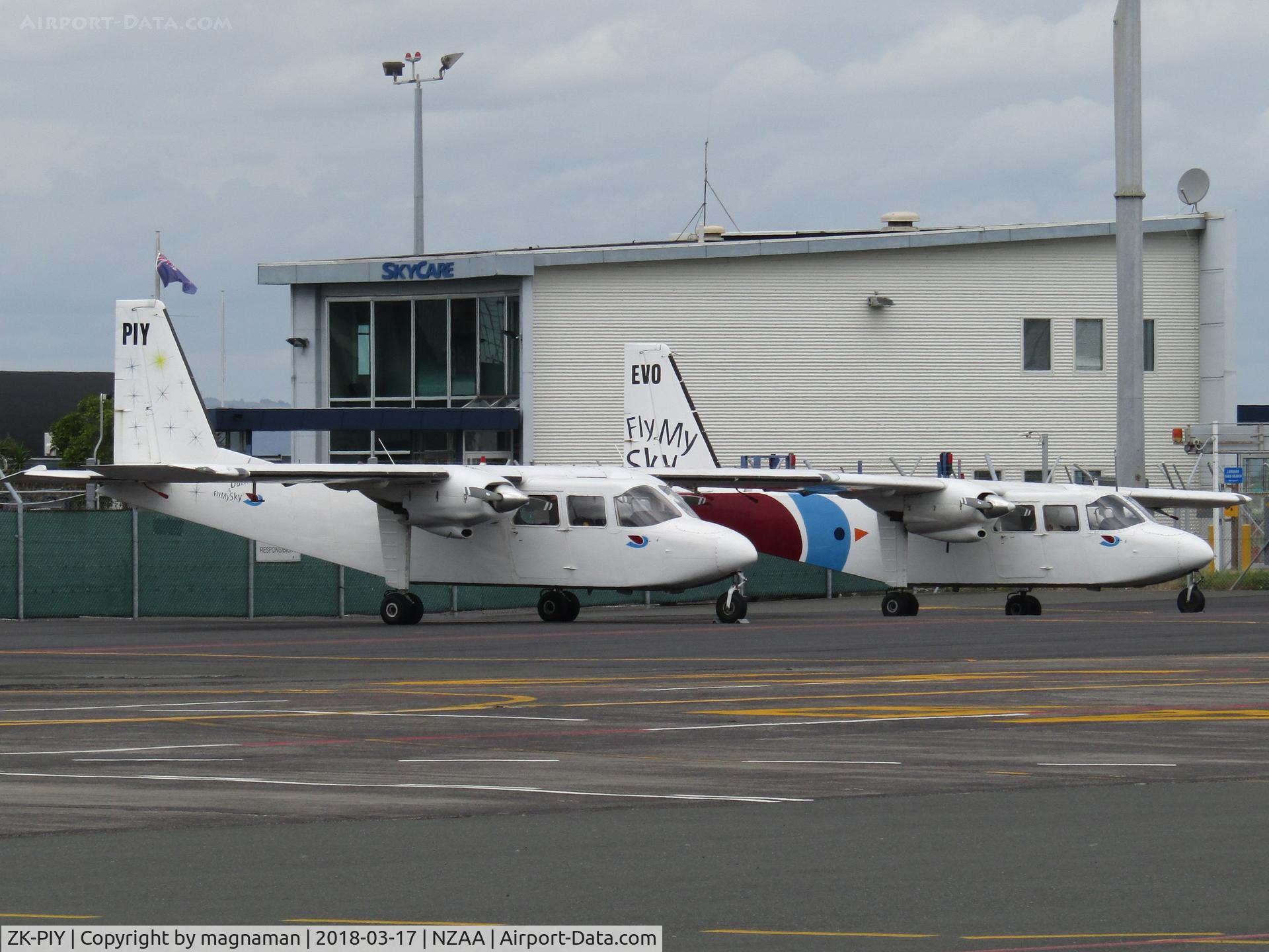 ZK-PIY, 1973 Britten-Norman BN-2A-20 Islander C/N 344, along with EVO at AKL