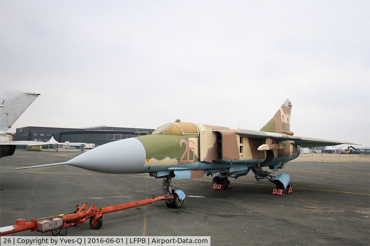 26, 1982 Mikoyan-Gurevich MiG-23ML C/N 0390324028, Mikoyan Gourevitch Mig 23 ML Flogger G, Air & Space Museum Paris-Le Bourget (LFPB-LBG)
