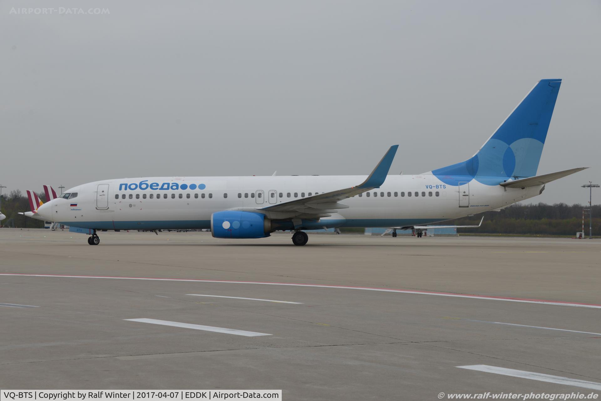 VQ-BTS, 2014 Boeing 737-8FZ C/N 41991, Boeing 737-8FZ(W) - DP PBD Pobeda - 41991 - VQ-BTS - 07.04.2017 - CGN