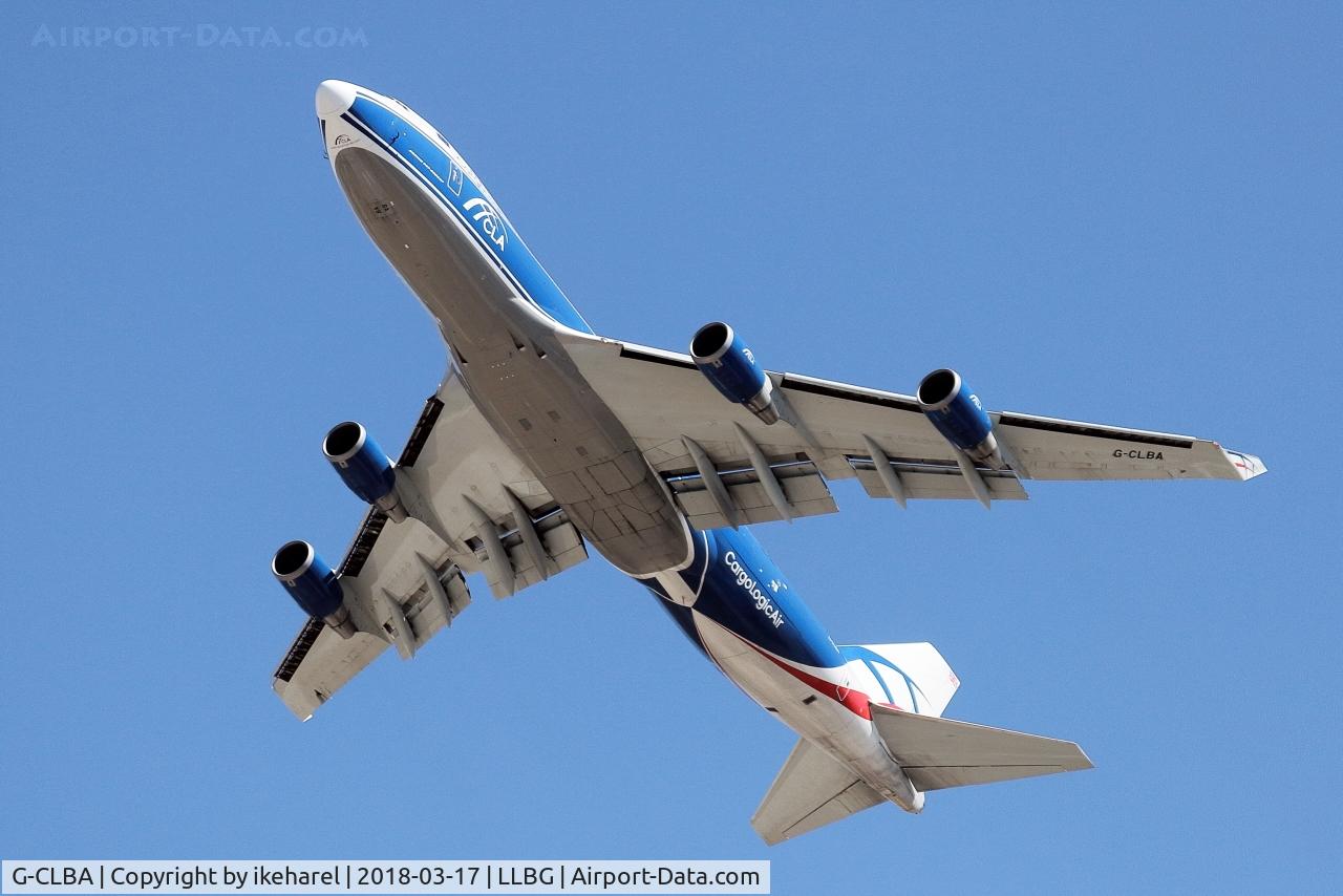 G-CLBA, 2004 Boeing 747-428F C/N 32870, CargoLogicAir flight to Frankfurt after T/O from runway 26.
