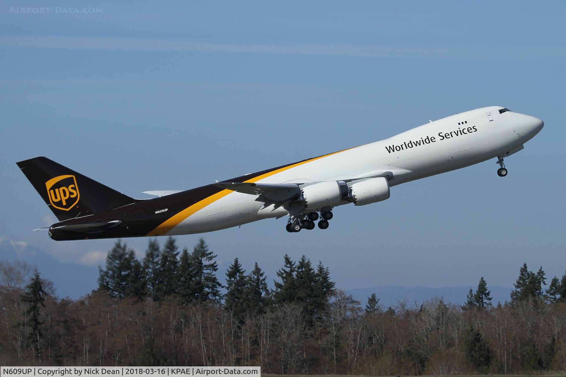 N609UP, 2018 Boeing 747-8F C/N 64254, PAE/KPAE
