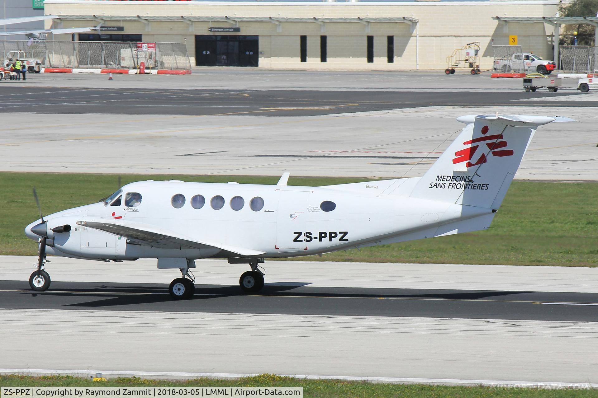 ZS-PPZ, 1985 Beech 200 Super King Air C/N BB-419, Beech200 Super King Air ZS-PPZ Medecins Sans Frontieres
